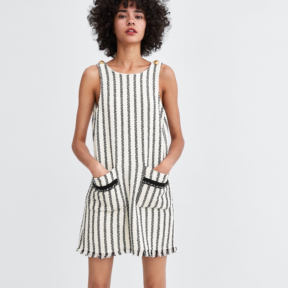 Zara Tweed shift Dress size M